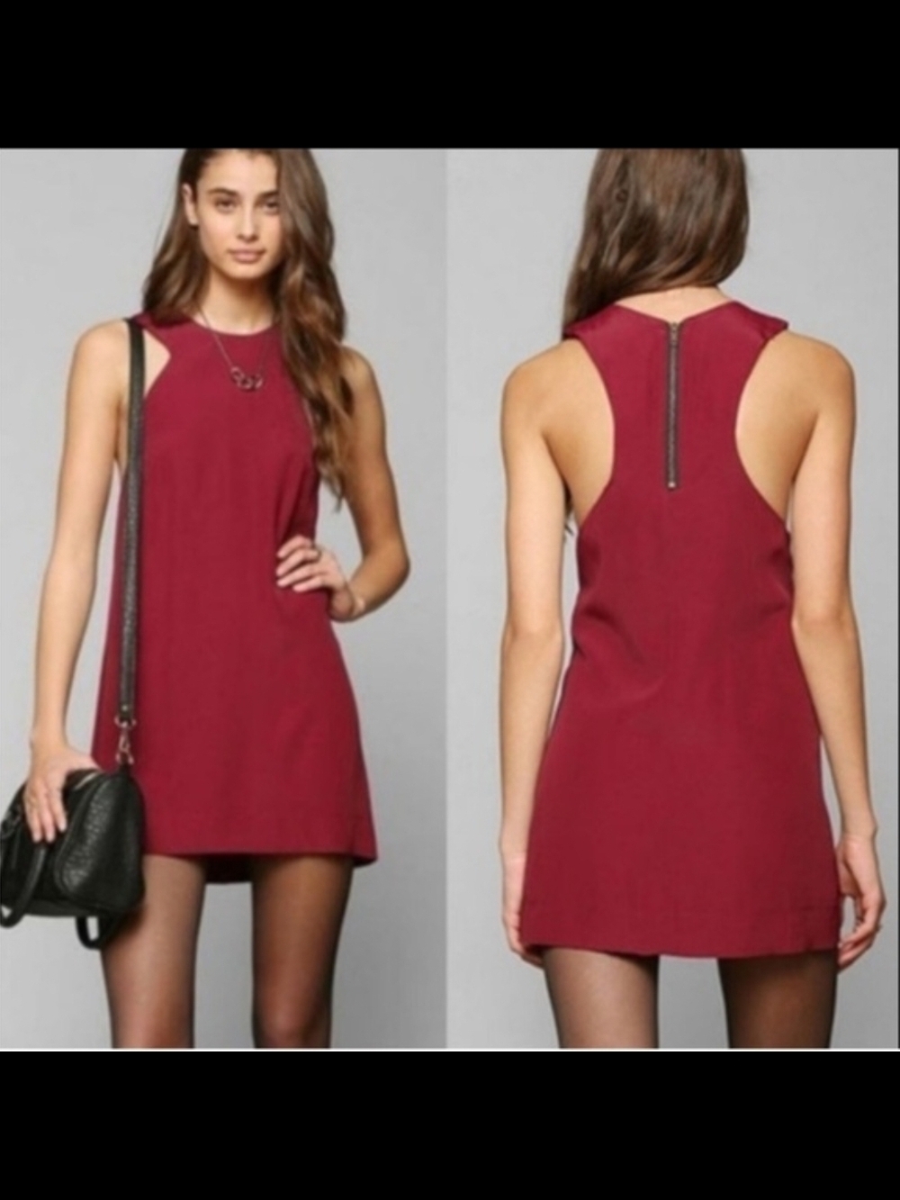 Reformation X Urban Renewal Burgundy Tank Cocktail Shift Dress Small